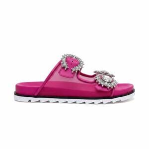 NEW BIBI LOU women's biarritz open toe slides in pink